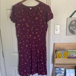 Old Navy Floral Purple Dress